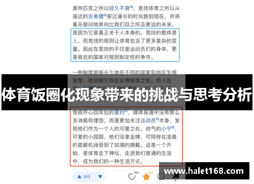 体育饭圈化现象带来的挑战与思考分析